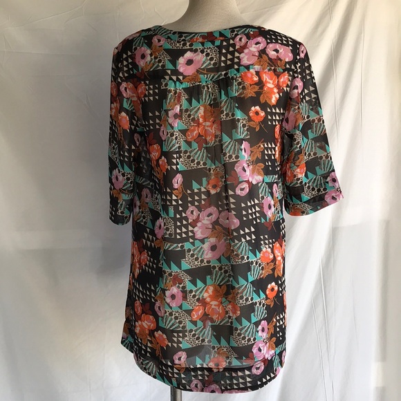 Poem by Oliver Bonas sheer floral top UK 12 US 8 - Picture 6 of 8